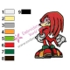 Knuckle The Echidna Embroidery Design 02